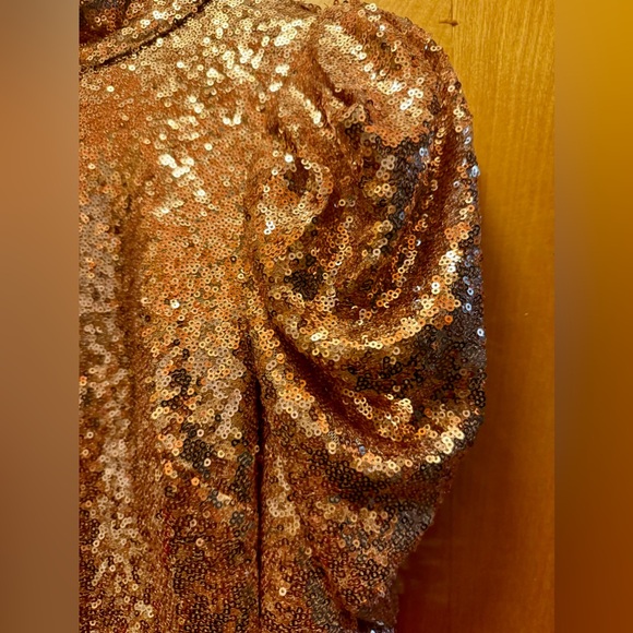 Elegant Sequence Mini Dress w/ Juliet Sleeves Size Small NWT - Picture 14 of 15